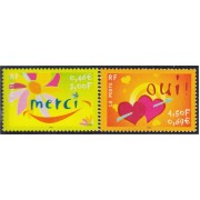 France Francia 3379/80 2001 Sellos de mensajes MNH