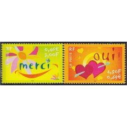 France Francia 3379/80 2001 Sellos de mensajes MNH France Francia 3379/80 2001 Sellos de mensajes MNH