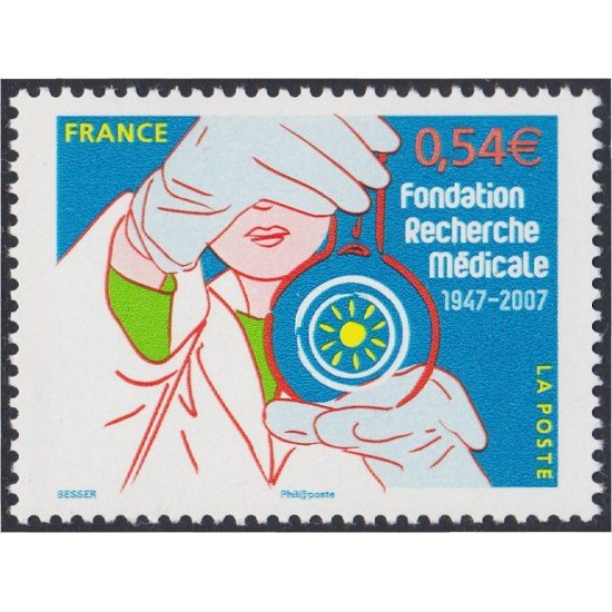 France Francia 4106 2007 60º Aniversario de la Fundación Investigacion medica MNH France Francia 4106 2007 60º Aniversario de la Fundación Investigacion medica MNH