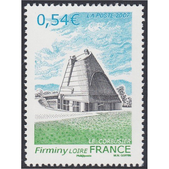 France Francia 4087 2007 Iglesia San Pierre obra del Arquitecto Le Corbusier MNH France Francia 4087 2007 Iglesia San Pierre obra del Arquitecto Le Corbusier MNH