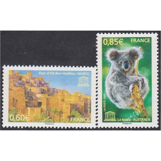France Francia Servicios 138/39 2007 UNESCO Koala MNH France Francia Servicios 138/39 2007 UNESCO Koala MNH
