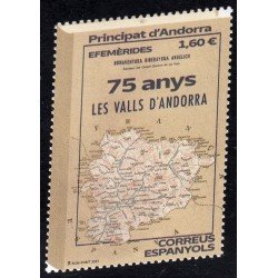 Andorra Española 516 2021 75 Años de Los Valles de Andorra MNH Andorra Española 516 2021 75 Años de Los Valles de Andorra MNH