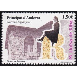 Andorra Española 481 2019 María Luisa de Riba MNH Andorra Española 481 2019 María Luisa de Riba MNH