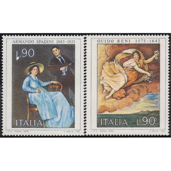 Italia Italy 1229/30 1975 Pinturas de Guido Reni MNH Italia Italy 1229/30 1975 Pinturas de Guido Reni MNH