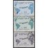 Italia Italy 845/47 1961 Visita del presidente Gronchi a Argentina Uruguay y Perú Mapa usados