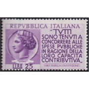 Italia Italy 674 1954 Artículo de la Constitución MNH