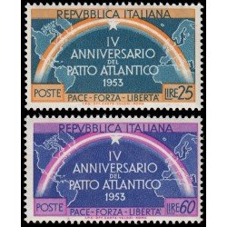 Italia Italy 660/61 4 aniv. de la firma del Pacto Atlántico MNH Italia Italy 660/61 4 aniv. de la firma del Pacto Atlántico MNH