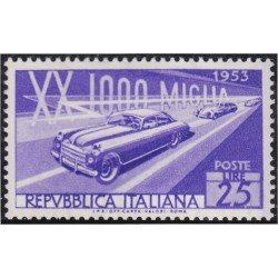 Italia Italy 645 1953 20ª Carrera de autos 1000 millas MNH Italia Italy 645 1953 20ª Carrera de autos 1000 millas MNH