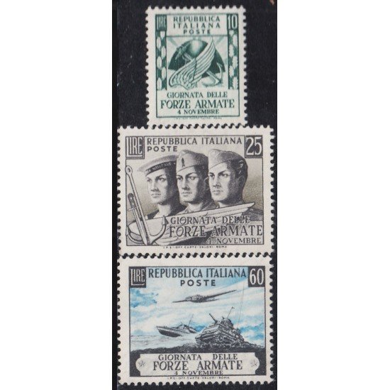 Italia Italy 637/39 1952 Día de la Armada MNH Italia Italy 637/39 1952 Día de la Armada MNH