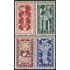 Italia Italy 532/35 1949 50 Años de la bienal de arte de Venecia MNH