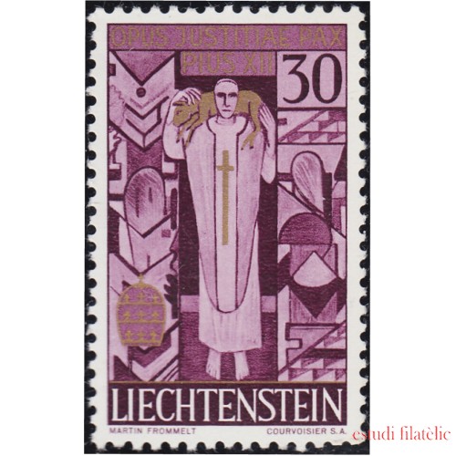 Liechtenstein 342 1959 Papa Pío XII NH
