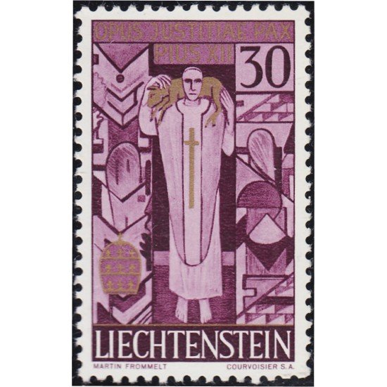 Liechtenstein 342 1959 Papa Pío XII MH Liechtenstein 342 1959 Papa Pío XII MH
