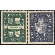 Liechtenstein 159/60 1939 Escudos Shield MNH