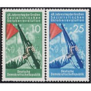 Alemania Oriental 329/30 1957 Revolución Socialista de Octubre MNH