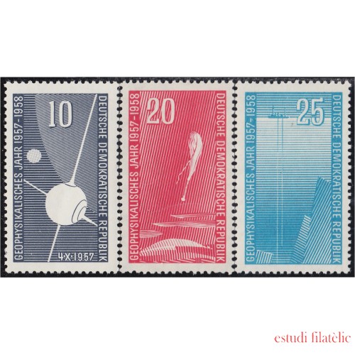 Alemania Oriental 326/28 1957/58 Año Geofísico internacional MNH