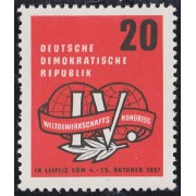 Alemania Oriental 311 1957 4º Congreso mundial de sindicatos obreros Leipzig MNH