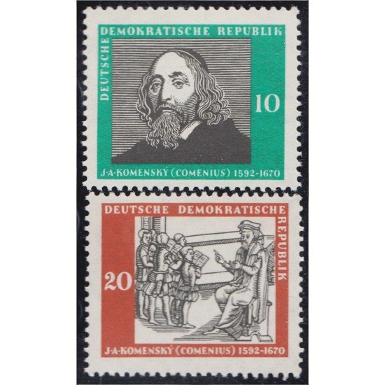 Alemania Oriental 363/64 1958 En honor a J.A. Komensky MNH