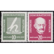 Alemania Oriental 344/45 1958 Físico Max Planck MNH