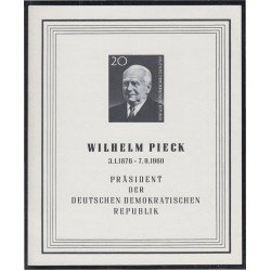 Alemania Oriental Germany HB 10 1960 Presidente Wilhelm Pieck MNH