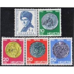 Suiza Switzerland 693/97 1962 Pro patria J.J Rousseau Monedas antiguas MNH Suiza Switzerland 693/97 1962 Pro patria J.J Rousseau Monedas antiguas MNH