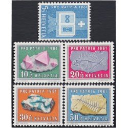 Suiza Switzerland 677/81 1961 Pro patria Libro signo infinito piedras MNH Suiza Switzerland 677/81 1961 Pro patria Libro signo infinito piedras MNH