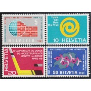 Suiza Switzerland 673/76 1961 Sellos de propaganda MNH