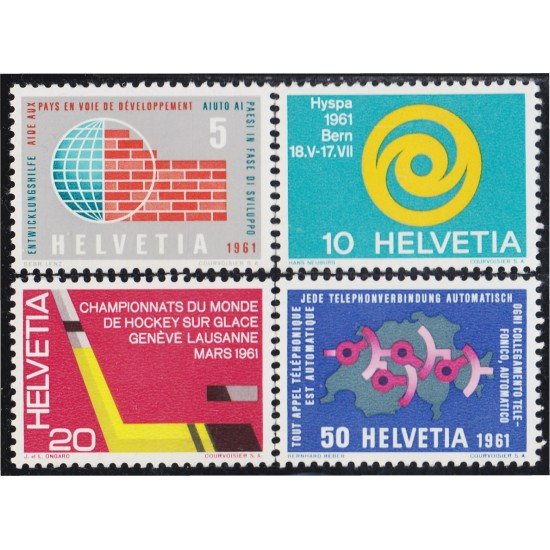 Suiza Switzerland 673/76 1961 Sellos de propaganda MNH Suiza Switzerland 673/76 1961 Sellos de propaganda MNH