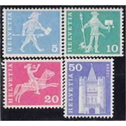 Suiza Switzerland 643/46 1960/63 Cartero Mensajero MNH Suiza Switzerland 643/46 1960/63 Cartero Mensajero MNH