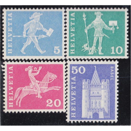 Suiza Switzerland 643/46 1960/63 Cartero Mensajero MNH Suiza Switzerland 643/46 1960/63 Cartero Mensajero MNH