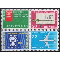 Suiza Switzerland 639/42 1960 Sellos de propaganda MNH Suiza Switzerland 639/42 1960 Sellos de propaganda MNH