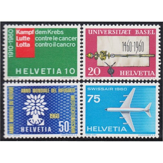 Suiza Switzerland 639/42 1960 Sellos de propaganda MNH Suiza Switzerland 639/42 1960 Sellos de propaganda MNH