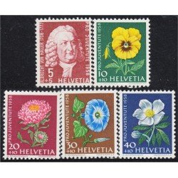 Suiza Switzerland 616/20 1958 Pro juventud Flores flowers MNH Suiza Switzerland 616/20 1958 Pro juventud Flores flowers MNH