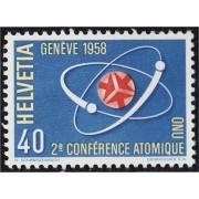 Suiza Switzerland 611 1958 2ª Conferencia sobre la energía atómica en Génova MNH