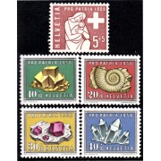 Suiza Switzerland 606/10 1958 Piedras preciosas MNH