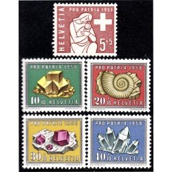 Suiza Switzerland 606/10 1958 Pro patria Piedras preciosas MNH Suiza Switzerland 606/10 1958 Pro patria Piedras preciosas MNH