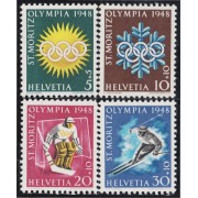 Suiza Switzerland 449/52 1948 1948 Juegos Olímpicos de invierno de San Moritz MNH