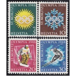 Suiza Switzerland 449/52 1948 1948 Juegos Olímpicos de invierno de San Moritz MNH Suiza Switzerland 449/52 1948 1948 Juegos Olímpicos de invierno de San Moritz MNH