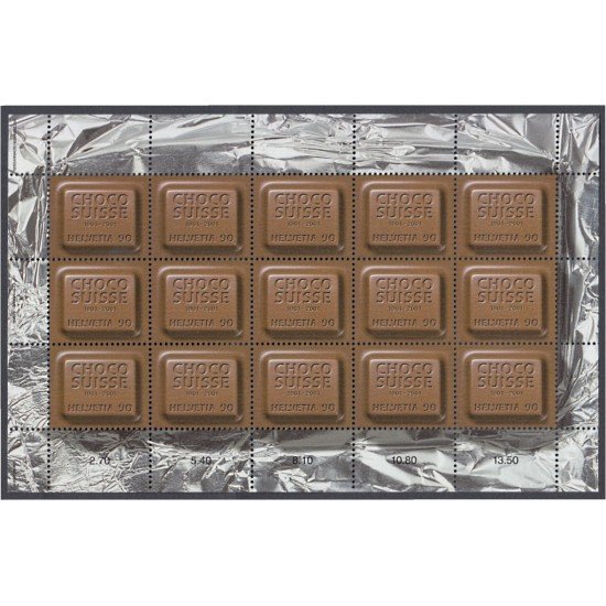 Suiza Switzerland 1684 2001 Centenario del Chocolate Suizo Minipliego MNH Suiza Switzerland 1684 2001 Centenario del Chocolate Suizo Minipliego MNH