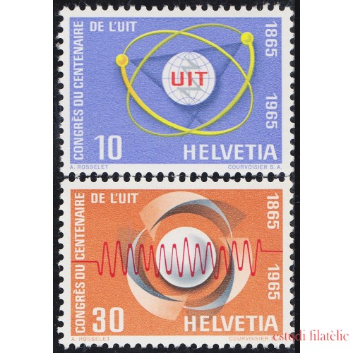 Suiza Switzerland 756/57 1965 Unión Internacional de Telecomunicaciones MNH