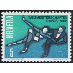Suiza Switzerland 755 1965 Campeonato del mundo de patinaje artístico MNH Suiza Switzerland 755 1965 Campeonato del mundo de patinaje artístico MNH