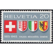 Suiza Switzerland 752 1965 Bandera Escudo Shield MNH