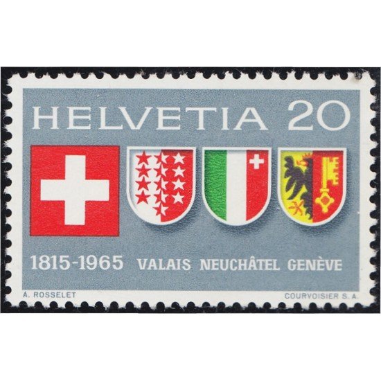 Suiza Switzerland 752 1965 Bandera Escudo Shield MNH Suiza Switzerland 752 1965 Bandera Escudo Shield MNH