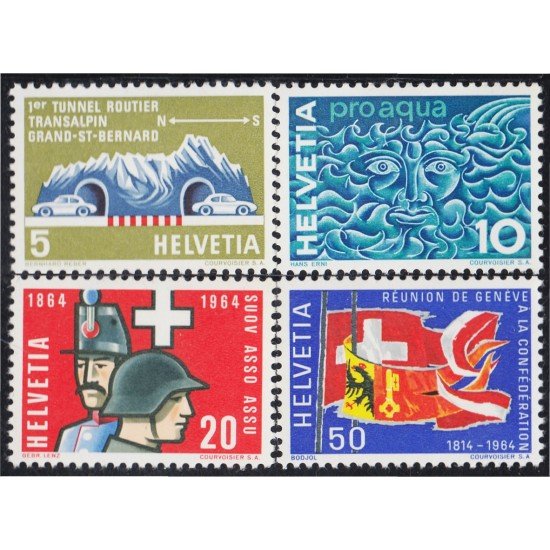 Suiza Switzerland 726/29 1964 Sellos de propaganda MNH Suiza Switzerland 726/29 1964 Sellos de propaganda MNH