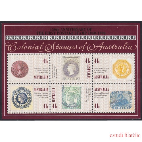 Australia HB 12 150 Aniversario del primer sello MNH