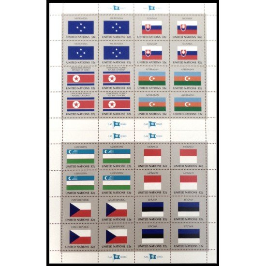 Naciones Unidas New York 743/50 1998 Banderas y Estados Miembros de la Organización de Naciones Unidas MNH Naciones Unidas New York 743/50 1998 Banderas y Estados Miembros de la Organización de Naciones Unidas MNH