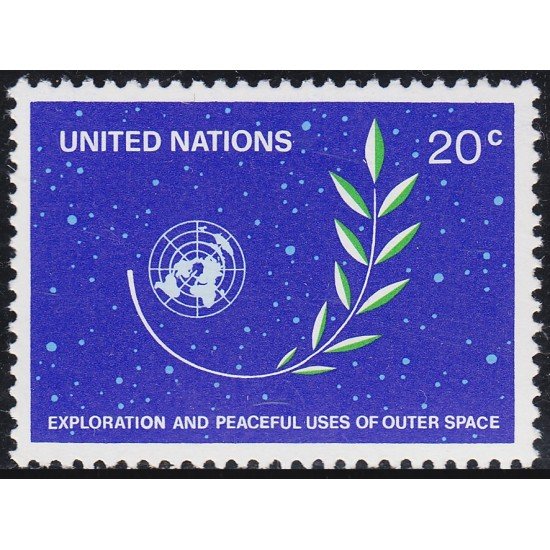 Naciones Unidas New York 364 1982 Exploración y utilización pacífica del espacio extra- atmosférico MNH Naciones Unidas New York 364 1982 Exploración y utilización pacífica del espacio extra- atmosférico MNH