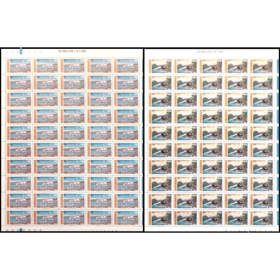 Upaep Chile 1003/04 1990 Hojas Completas Phoenicopterus Artocephalus MNH Upaep Chile 1003/04 1990 Hojas Completas Phoenicopterus Artocephalus MNH