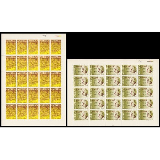 Upaep Uruguay 1367/68 1991 Hojas completas Río de la Plata Américo Vespuccio MNH Upaep Uruguay 1367/68 1991 Hojas completas Río de la Plata Américo Vespuccio MNH