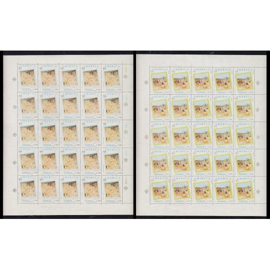 Upaep Paraguay Av. 1196 + 2539 1991 Hojas completas La guerra de Tavare Paraguay MNH Upaep Paraguay Av. 1196 + 2539 1991 Hojas completas La guerra de Tavare Paraguay MNH