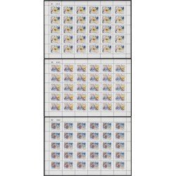 Upaep Honduras 776/78 1991 Hojas completas Tierra navío pájaros MNH